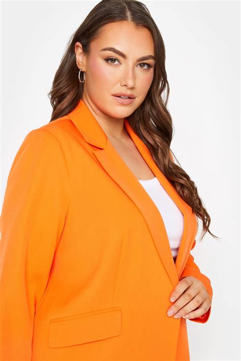 YOURS – Figurbetonter Blazer "Curve" in Orange in großen Größen | Yours ...