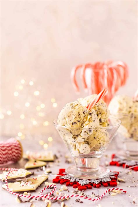 Festive Peppermint Bark Ice Cream - Burrata and Bubbles