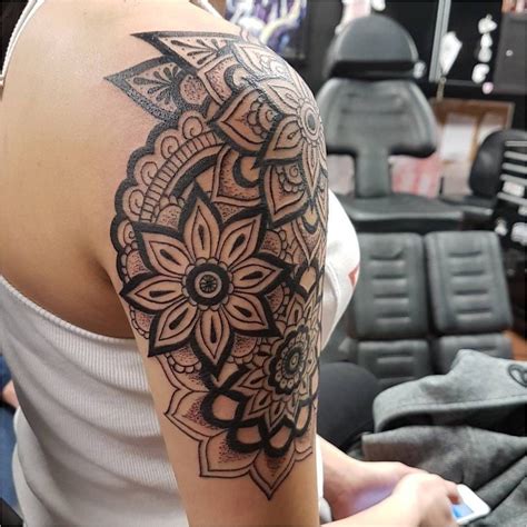 Sunflower Mandala Tattoo Sleeve | Paimo Tattoos