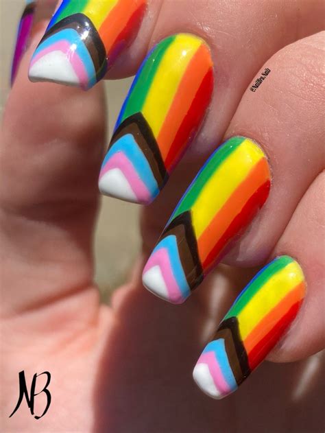Progress Pride Flag Nails - Etsy