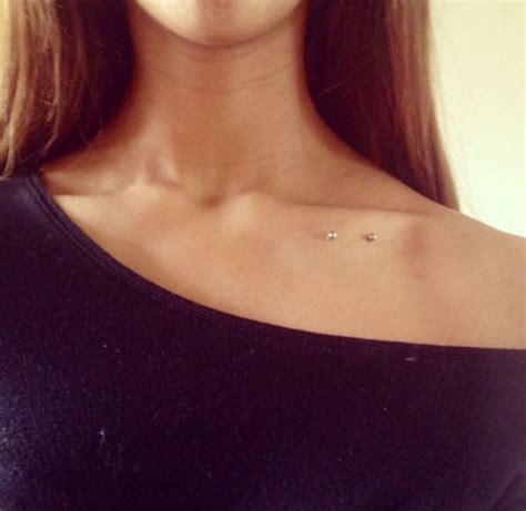 Dermals | Collar bone piercing, Piercings unique, Unique body piercings