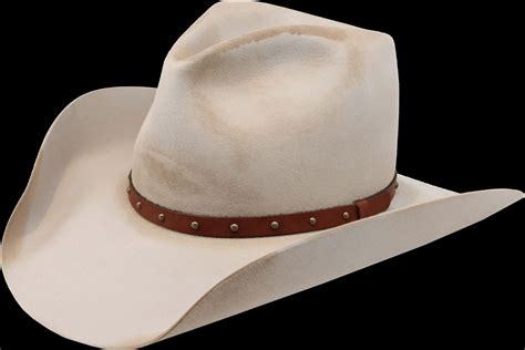 Download White Cowboy Hat Leather Band | Wallpapers.com