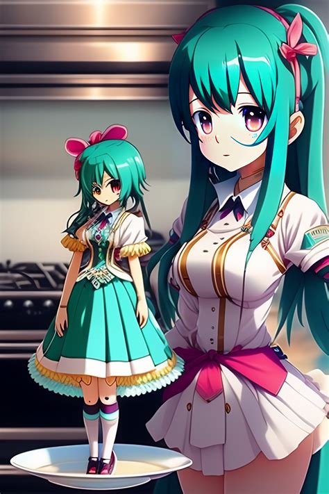 Lexica - Anime Hatsune Miku housewife midget