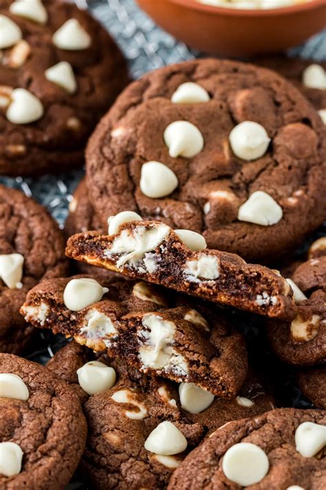 Chocolate White Chocolate Chip Cookies - Boston Girl Bakes