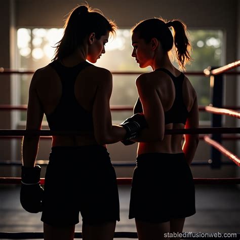 Boxer Women in Cage | Stable Diffusion Online
