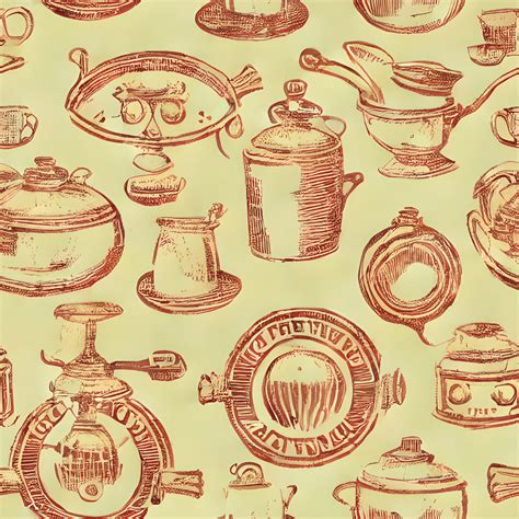Vintage Kitchen Wallpaper · Creative Fabrica