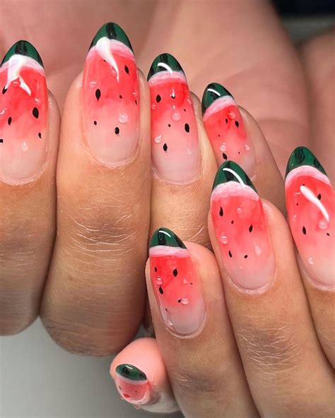 20 Watermelon Nail Designs - Sweet Money Bee