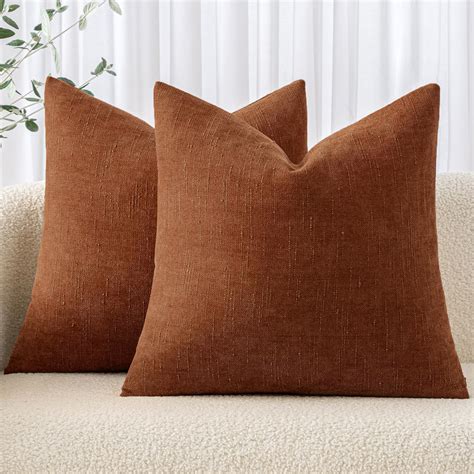 Amazon.com: MIULEE Pack of 2 Decorative Throw Pillow Covers Soft ...