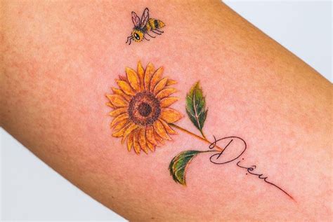 Sunflower Tattoo Ideas With Names at Paulette Reynolds blog