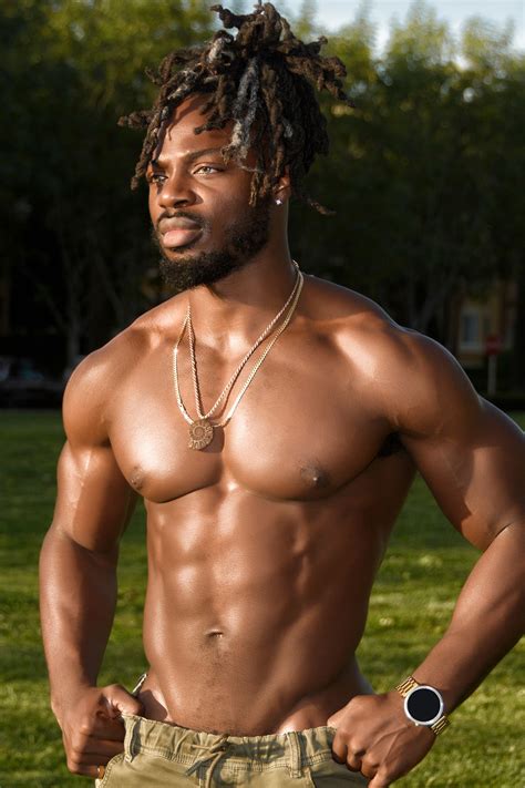 Handsome African American Man with Dreadlocks and Muscles | African ...