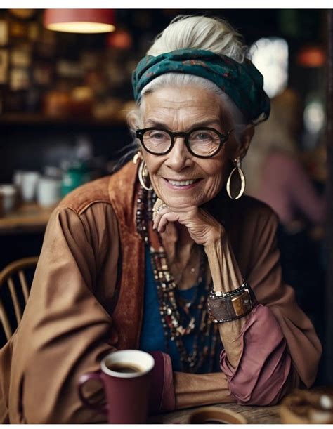 Over 50 Womens Fashion, Grey Fashion, Boho Fashion, Ageless Style, Ageless Beauty, Beautiful Old ...