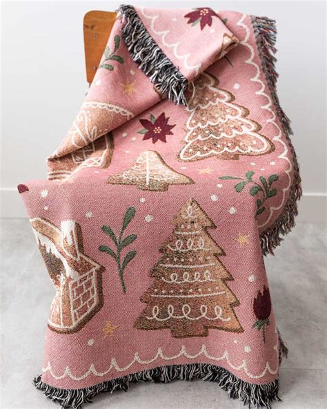 Christmas Tree Throw Blanket Snuggle Sac Candy Cane Throw Blanket Red ...