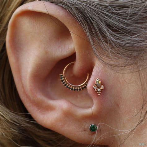 Tragus piercing by Andru Tragus Piercing Jewelry, Cute Ear Piercings ...