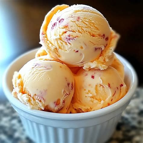 Homemade Peach Ice Cream - Cook with Sozan
