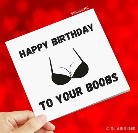 Happy Birthday to Your Boobs / Greetings Card / Funny / You - Etsy