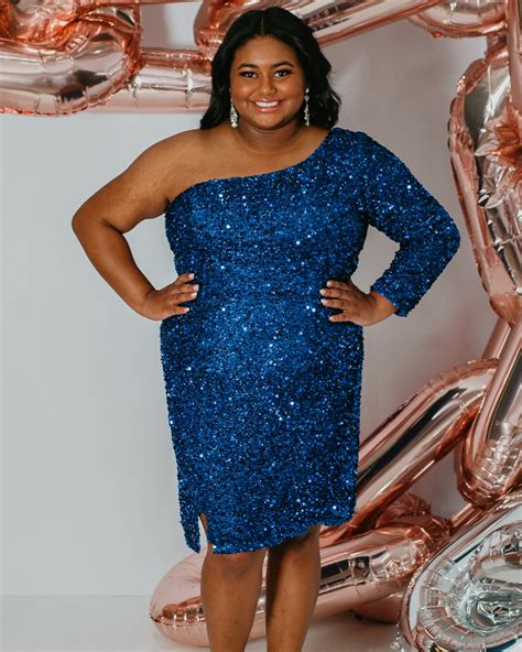 Royal Blue Cocktail Dress Plus Size