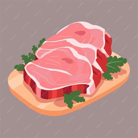 Premium Vector | Pork Meat Flat Vector Illustration