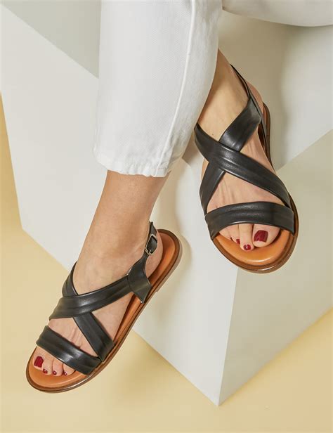 Leather Ankle Strap Flat Sandals | Jones Bootmaker | M&S
