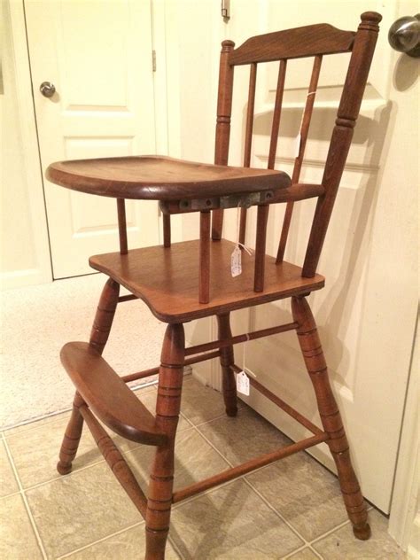Vintage Wooden High Chair Jenny Lind Antique High Chair