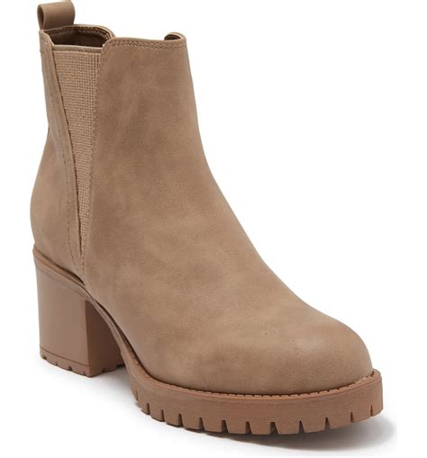 Mia + Jody Ribbed Lug Sole Chelsea Boot