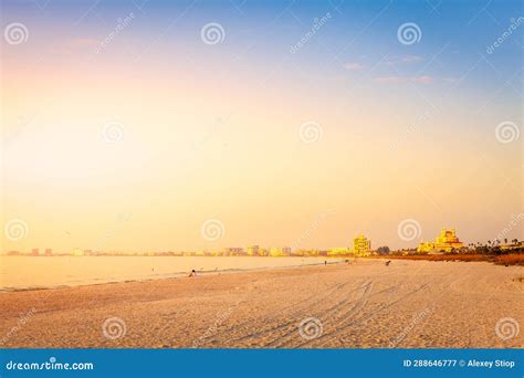 St. Pete sunset stock image. Image of bright, landscape - 288646777