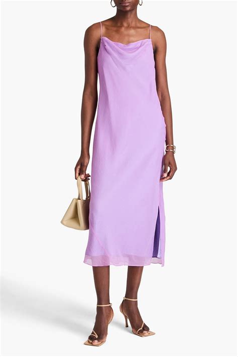 VINCE. Silk-crepon midi dress | THE OUTNET