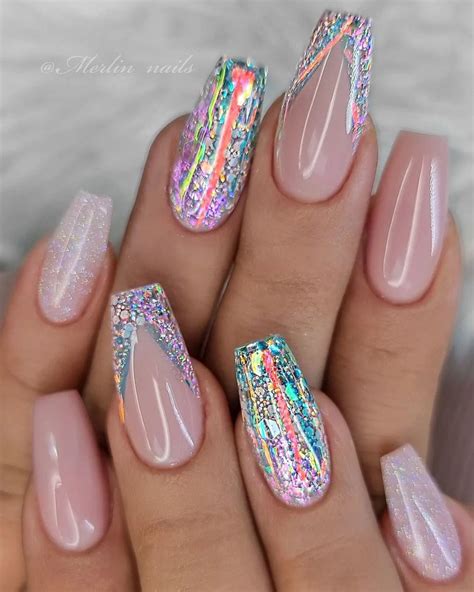 Best Acrylic Nails, Acrylic Nail Designs, Sparkly Nail Designs, Classy ...