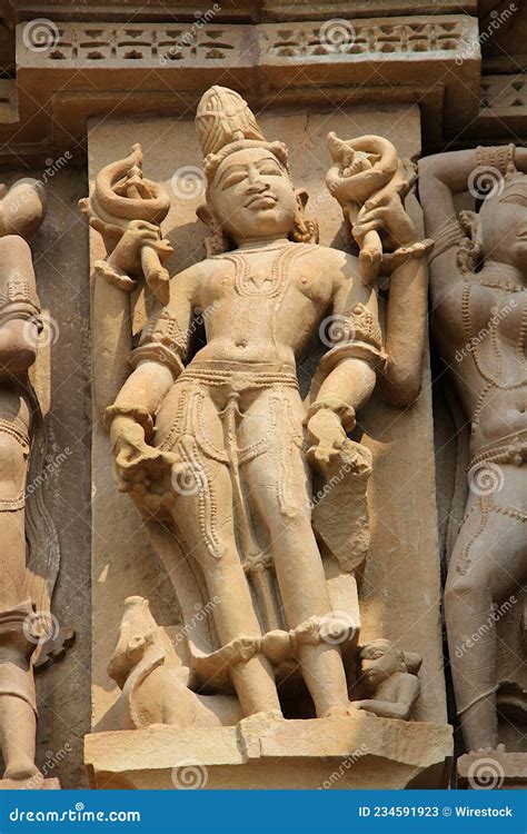 Stone Wall Sculpture at Lakshman Temple in Khajuraho, Madhya Pradesh ...