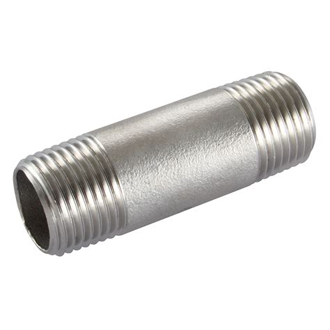 1/8" BSPT EQUAL BARREL NIPPLE STAINLESS STEEL | Fluid-Air Components