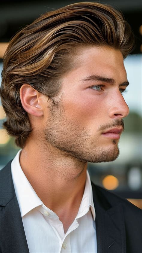 Suited and Slicked: 24 Slicked-Back Hairstyles for the Modern Man in ...