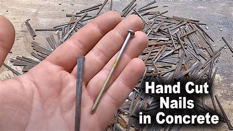 Attaching Wood to Concrete Using Hand Cut Nails | The Fixer Clips - YouTube