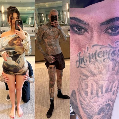 Travis Barker Show Off New Tattoo Of Kourtney Kardashian's Eyes Inked ...