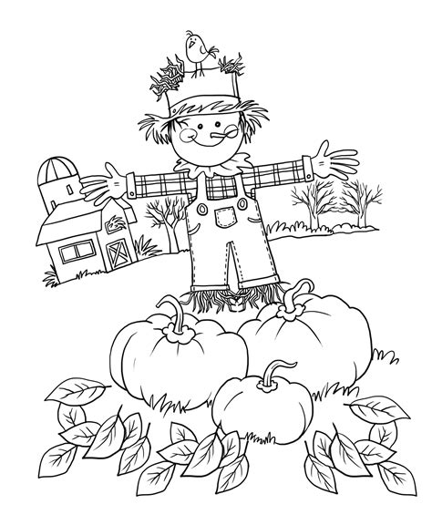 Autumn Scene Coloring Pages at GetColorings.com | Free printable ...
