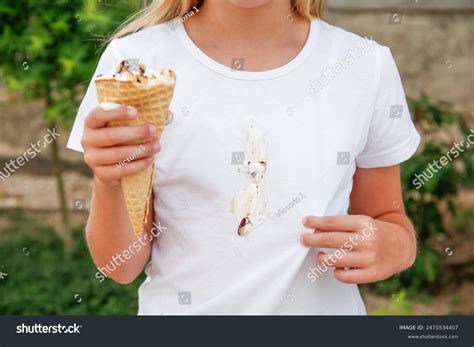 Child Stained His Clothes Ice Cream Stock Photo 2470534407 | Shutterstock