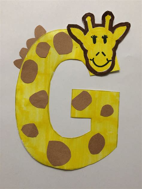 Alphabet Letter Craft: Letter G Giraffe | Letter g crafts, Lettering, Alphabet art