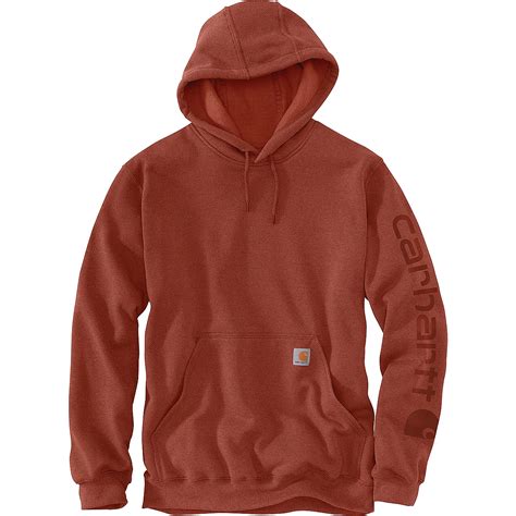 Carhartt Men's Midweight Signature Sleeve Logo Hooded Sweatshirt | Academy