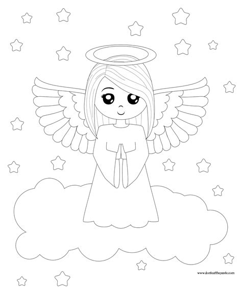 Angel coloring pages to download and print for free