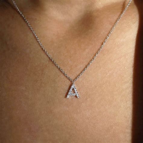 Initial Diamond Necklace – Nyamahjewelry