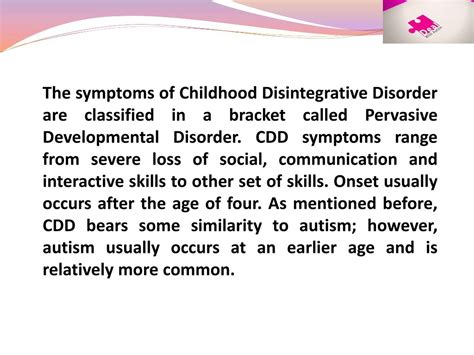 PPT - Childhood Disintegrative Disorder: An Overview PowerPoint ...