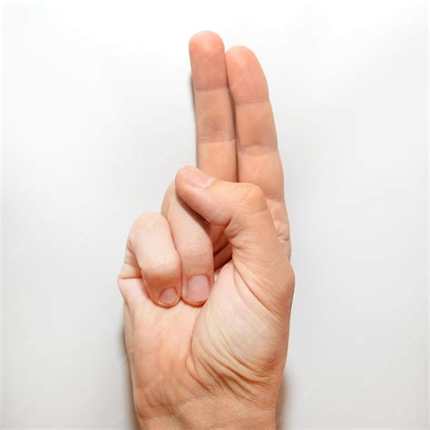 Premium Photo | Letter u in american sign language asl for deaf people