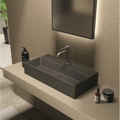 Lavabo, vasque à poser SPY 60x30cm Café mat Sans Bonde Sans Siphon ...