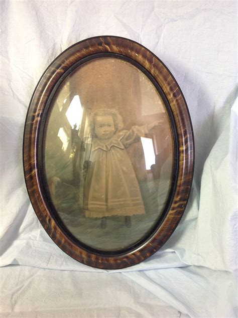 Antique Oval Picture Frames With Bubble Glass
