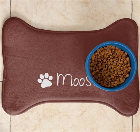 Personalized Dog Feeding Mat Custom Dog Bowl Mat Personal Pet Placemat ...