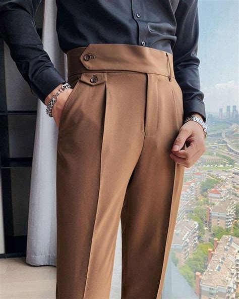 Men's Brown High Waist Gurkha Pant Regular Fit Cotton - Etsy