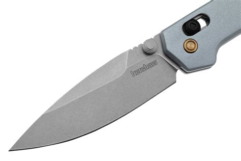 Kershaw Mini Iridium 2051 DuraLock, Stonewashed D2, Ice Blue Aluminum ...