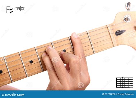 C Sharp Major Guitar Chord Tutorial Stock Photography | CartoonDealer ...