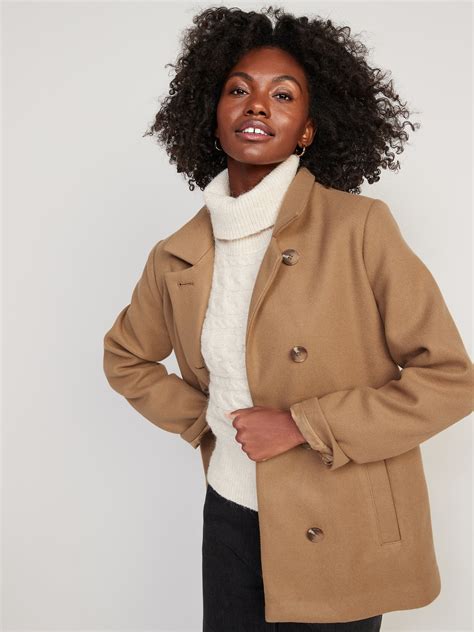 Soft-Brushed Button-Front Car Coat for Women | Old Navy