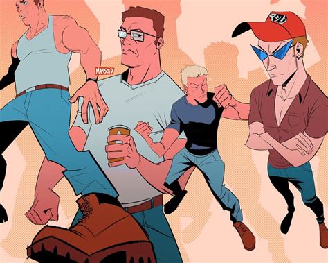 hank hill, dale gribble, bill dauterive, and jeff boomhauer (king of ...