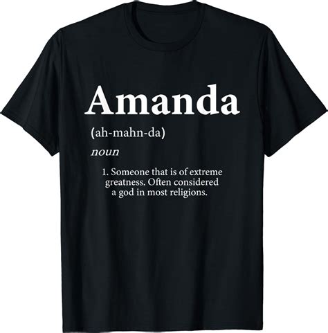 Amanda Definition - Cute Personalized Name Gift For Amanda T-Shirt ...