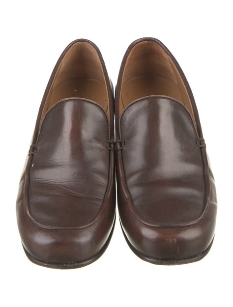 The Row Leather Loafers - Brown Flats, Shoes - THR171277 | The RealReal